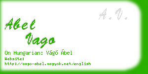 abel vago business card